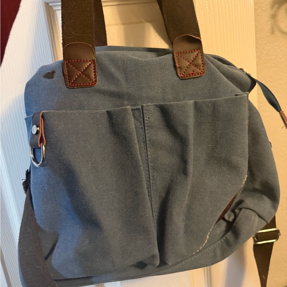 Stylish Blue Canvas Men's Bag
